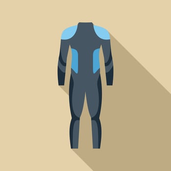 Professional diving suit for extreme water sports and diving vector