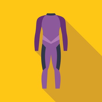 Diving suit for extreme water sports showing long shadow vector