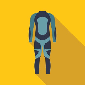 Diving suit for extreme water sports in flat design vector