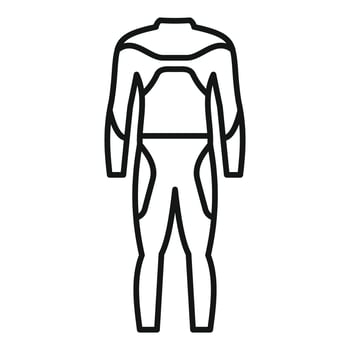 Full body diving suit protecting from cold water vector