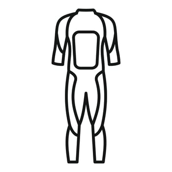 Full body diving suit for professional divers with thermal protection vector