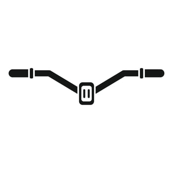 Motorcycle handlebar with speedometer showing three gears icon vector