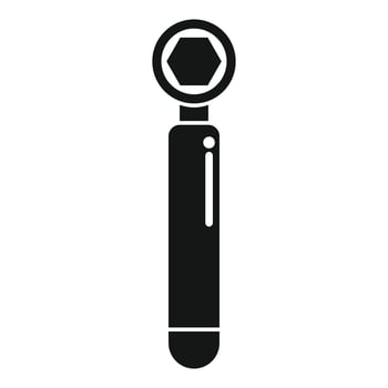Electric endodontic files icon, simple style vector