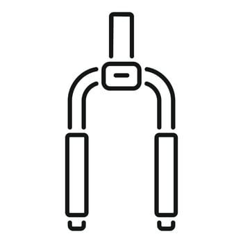 Bike suspension fork icon representing cycling and transportation vector