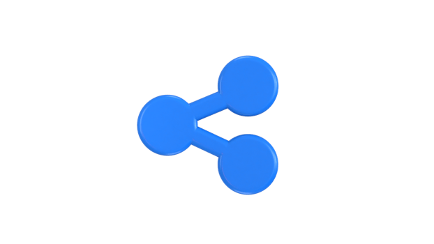 Share icon 3d rendering illustration png