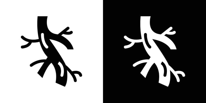 Human Artery icon design simple symbol vector