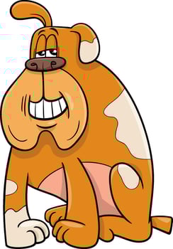 cartoon spotted dog animal character vector