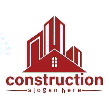 best real estate mortgage realtor construction business logo vector
