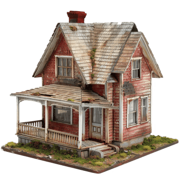 vintage house minature transparent background png