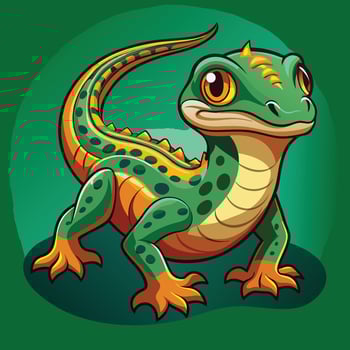 Illustration of Lizard on Solid Background vector