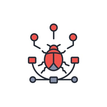 insect icon. .Editable stroke.linear style sign for use web design,logo.Symbol illustration. vector