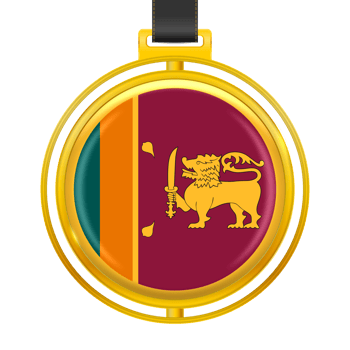 Badge with the colors of the Sri Lanka flag png