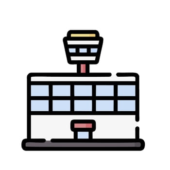 airport building icon illustration vector