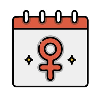 calendar with female symbol on it vector