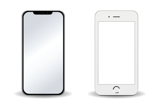 Mobile phone mockup design vector