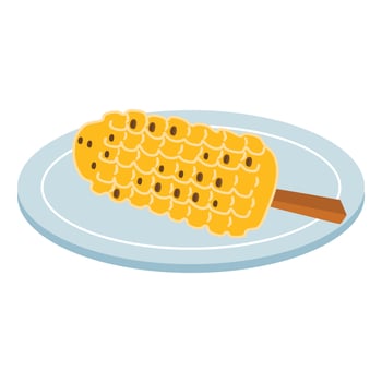 japanese grilled corn, Ennichi and Food Stalls of Japan festival vector