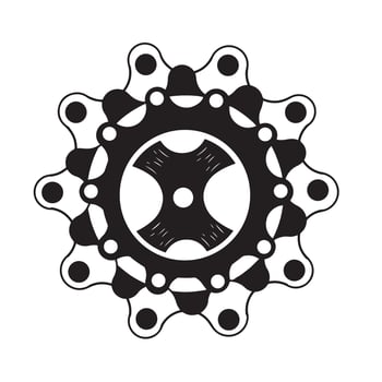 simple gear icon for business mechanism and setting illustration vector
