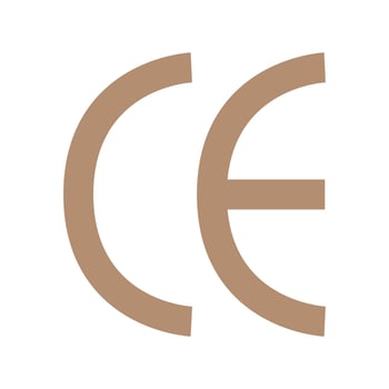 Conformite Europeenne CE symbol, indicates that a product has met European Union safety, health, and environmental requirements vector