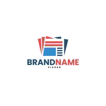 Newspaper illustration logo template vector