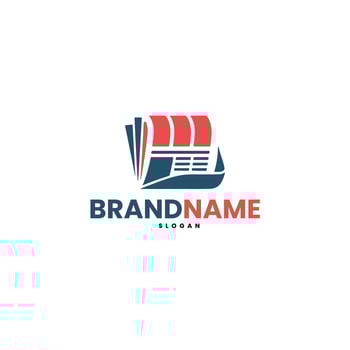 Newspaper illustration logo template vector