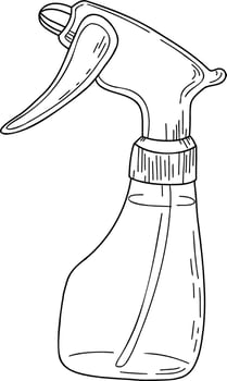 Irrigation, spraying, linear icon, graphic. For florists, flower growers, gardeners, plant care. Line art isolated on white. vector