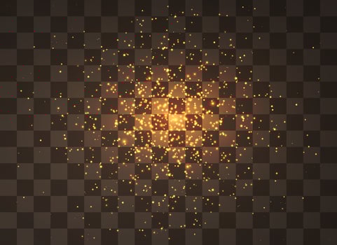 Bright stars with magical dust particles for holiday designs vector