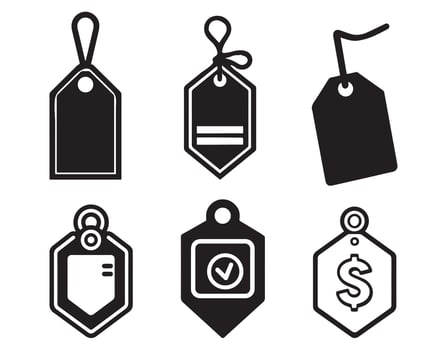 Price tag icon set design template. Price tag icon design template. vector