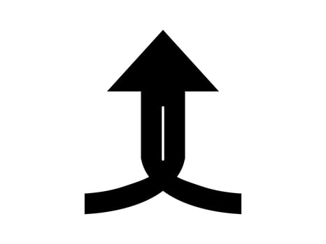 an arrow pointing up and down in a black and white illustration vector