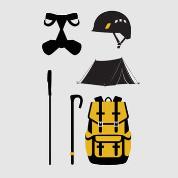 Remote Camps illustration set vector
