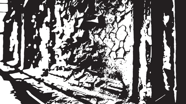 Distressed and Cracked Texture Overlay with a Weathered Grunge Style in Black and White for Background Layers vector