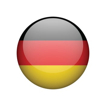 Flag of Germany rounded design. vector