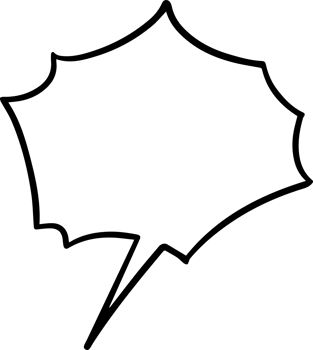 Manga Style Bubble Speech Element png