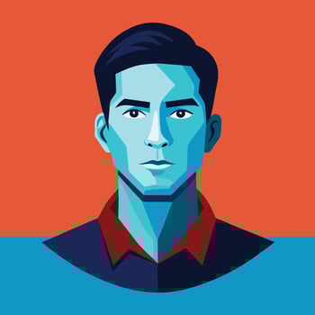 male face portrait vector