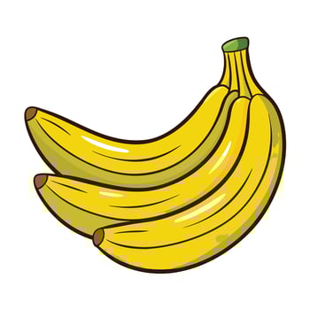 A bunch of bananas on a white background vector