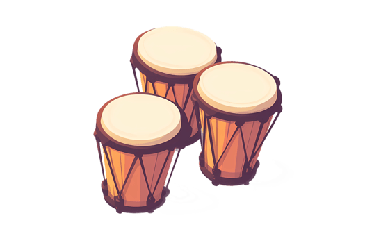 three drums on a transparent background png