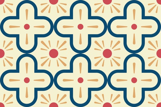 Bright seamless geometric ornamental pattern. Tile mosaic repeatable texture. Colorful ornate vintage background vector