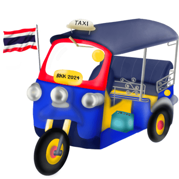 Tuk tuk taxi cartoon in Thailand by drawing png