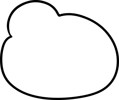 comic chat bubble. handdrawn bubble speech shape png
