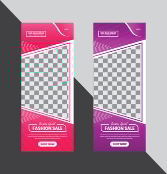 roll up banner design template vector