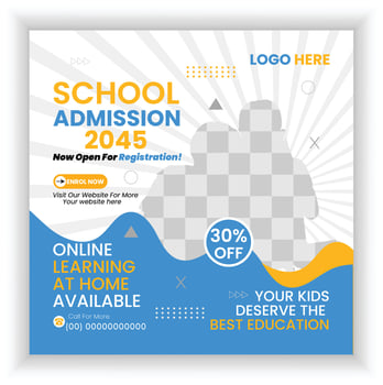 Back to school social media post banner template vector