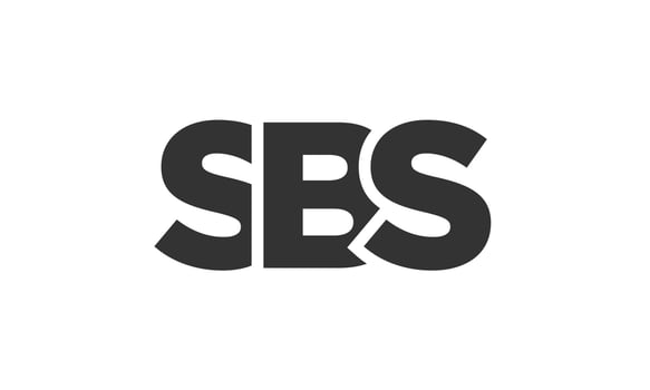 SBS logo design template with strong and modern bold text. Initial based logotype featuring simple and minimal typography. Trendy company identity. vector