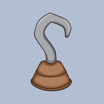 design Pirate Hook Illustration. vector