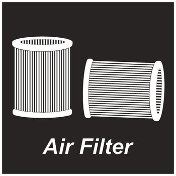 Air filter illustration simple design vector