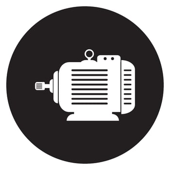 Electric motor icon logo design. vector
