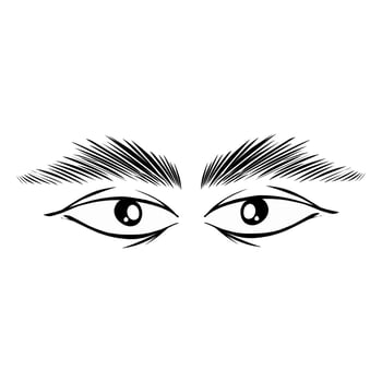 An eye with a focus on lines, shapes, and textures vector