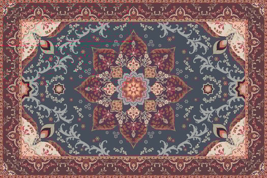 Vintage Arabic pattern.Persian colored carpet.Rich ornament for fabric design,handmade,interior decoration,textiles.Abstract design of persian carpet with geometric ornament.Moroccan style background. vector
