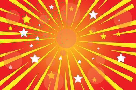 Abstract Yellow Sun Ray Background Design. vector