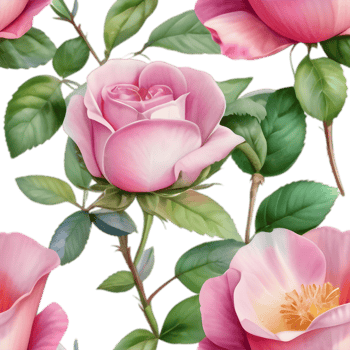 Wild Rose Clipart for Botanical Art Projects. . png