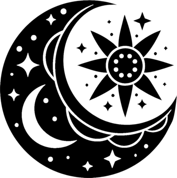 Ethereal Mandala with Starry and Lunar Themes. . png