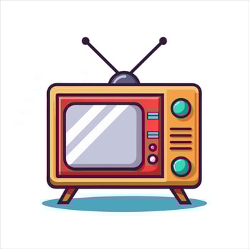 television logo icon template vector